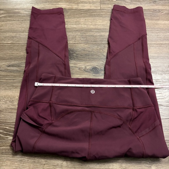 Lululemon All The Right Places High-Rise Crop *23" (Garnet) Size 8 - Picture 7 of 7